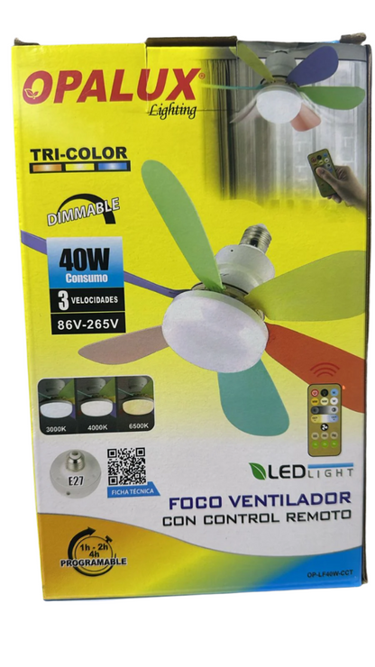 FOCO VENTILADOR A CONTROL REMOTO