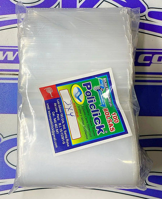 Bolsa Ziploc de paquete de 100 bolsas de 3x4