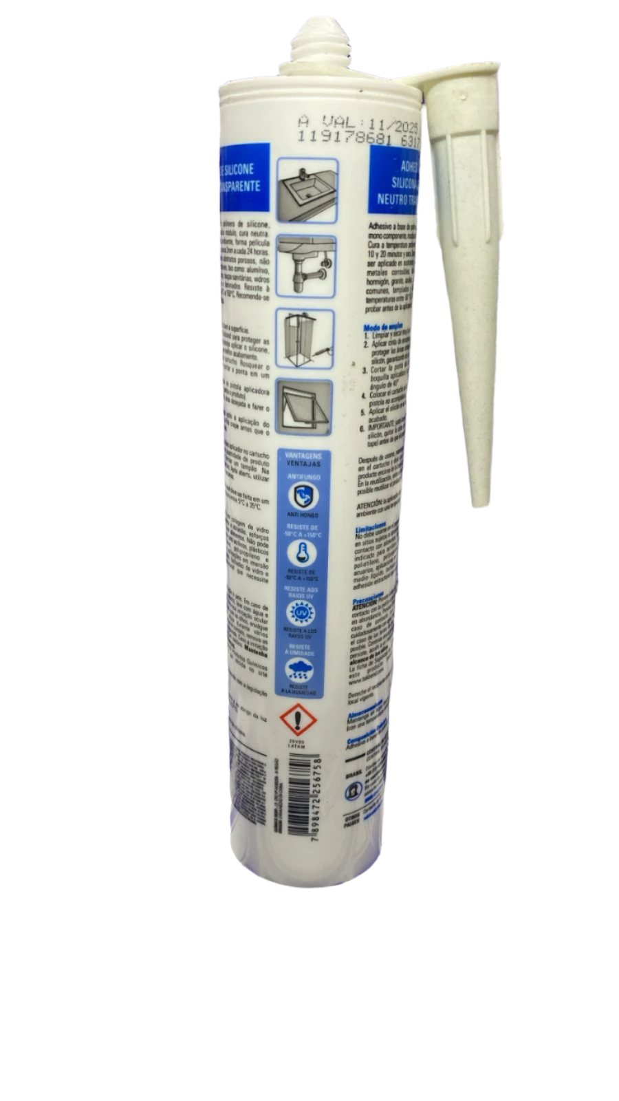 SILICONA ADESIVA NEUTRA INCOLOR TEKBOND