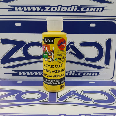 Amarillo Pastel Pintura Acrílica 118 ml | Secado Rápido, Alta Cobertura, Pintura para Decoración y Para Manualidades.
