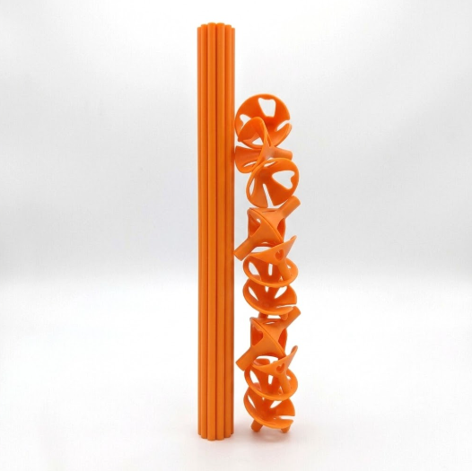 SOPORTE DE GLOBO 10 PCS ANARANJADO