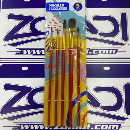 5 PINCELES ESCOLARES OVE