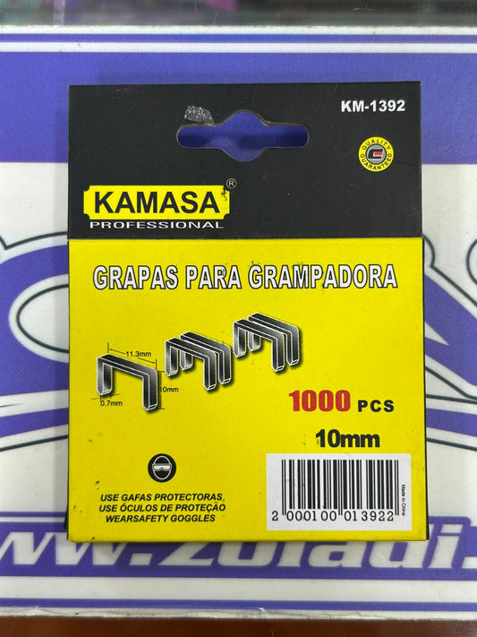 GRAPAS PARA GRAMPADORA 1000 PIEZAS 100mm Kamasa