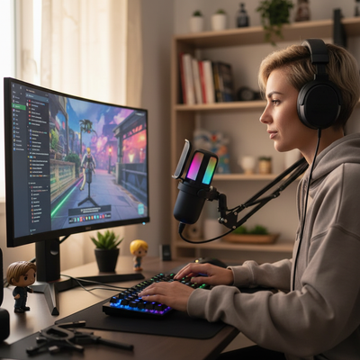 MICROFONO STREAMING RGB KUZLER Zoladi disponible en Zoladi Lima