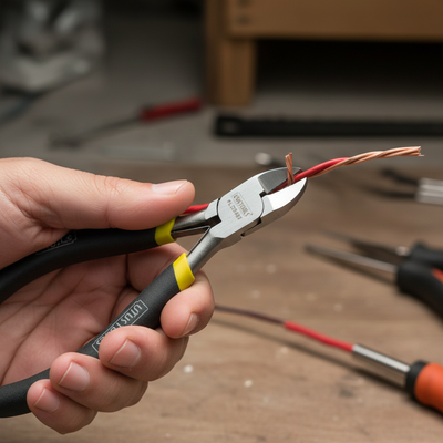 Persona usando alicate de corte US Tools compra en Zoladi