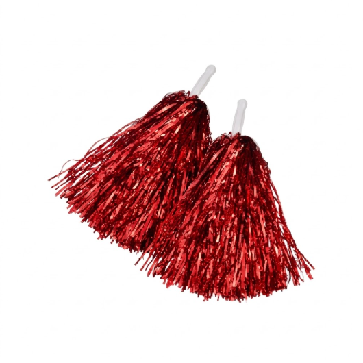 POMPONES DECORATIVOS ROJOS