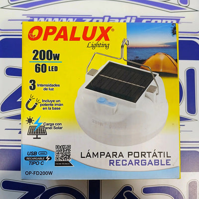 LUZ SOLAR PORTATIL RECARGABLE