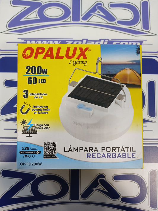 LUZ SOLAR PORTATIL RECARGABLE