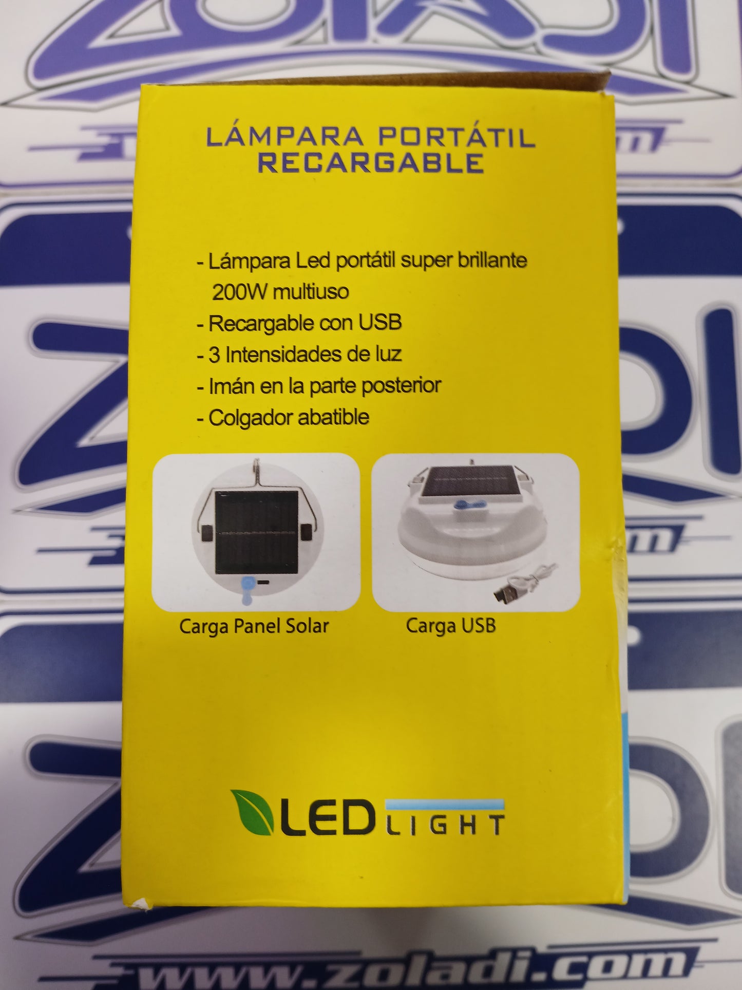 LUZ SOLAR PORTATIL RECARGABLE