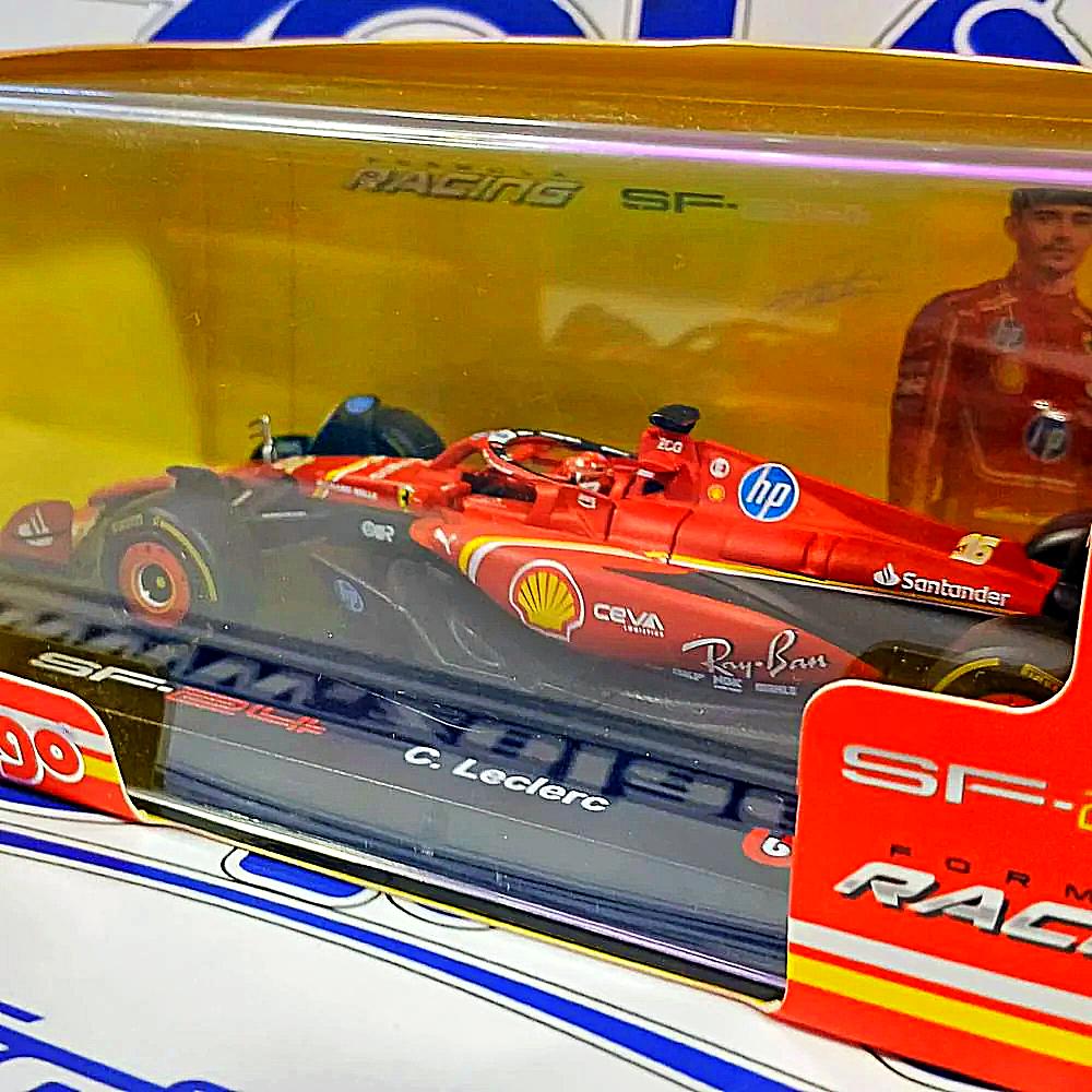 02509 FERRARI SF24 #16 CHARLES LECLERC 1/43 C/ CASCO Y ACRILICO