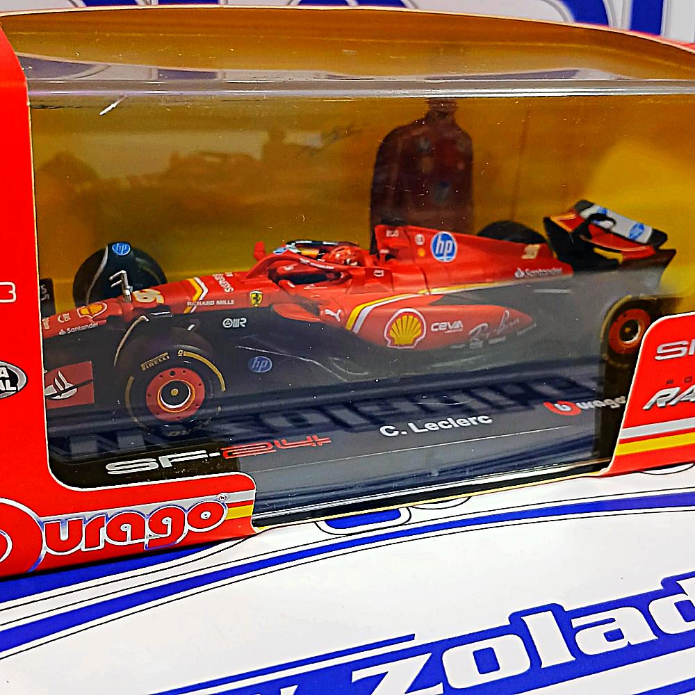 02509 FERRARI SF24 #16 CHARLES LECLERC 1/43 C/ CASCO Y ACRILICO