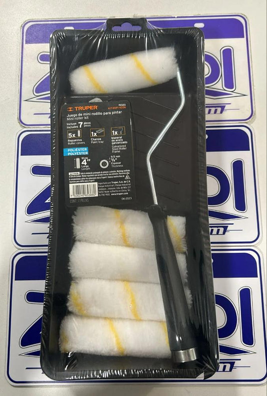 Rodillo para pintura con repuestos y base