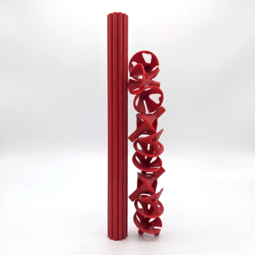 SOPORTE DE GLOBO 10 PCS ROJO