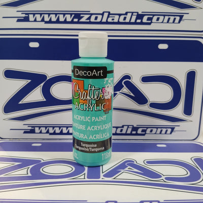 Turquesa Pintura Acrílica 118 ml | Secado Rápido, Alta Cobertura, Pintura para Decoración y Para Manualidades.