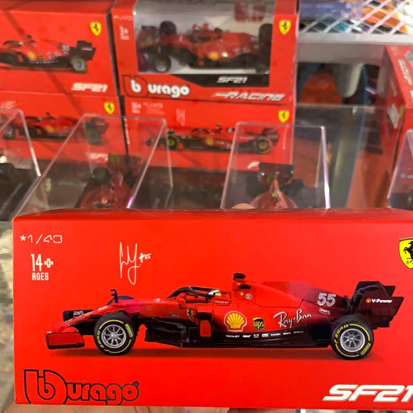SF21 Carlos Sainz #55 Ferrari (ACRILICO CON CASCO)