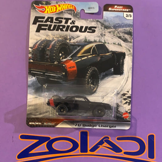 Dodge Charger de Fast&Furious, Colección Fast Superstars. Hotwheels Premium