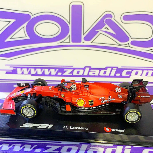 SF21 C Leclerc #16 Ferrari (CON ACRILICO/ CON CASCO) 2021