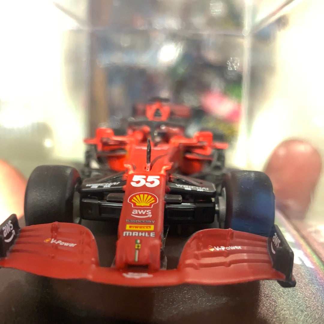 SF21 Carlos Sainz #55 Ferrari (ACRILICO CON CASCO) 2021