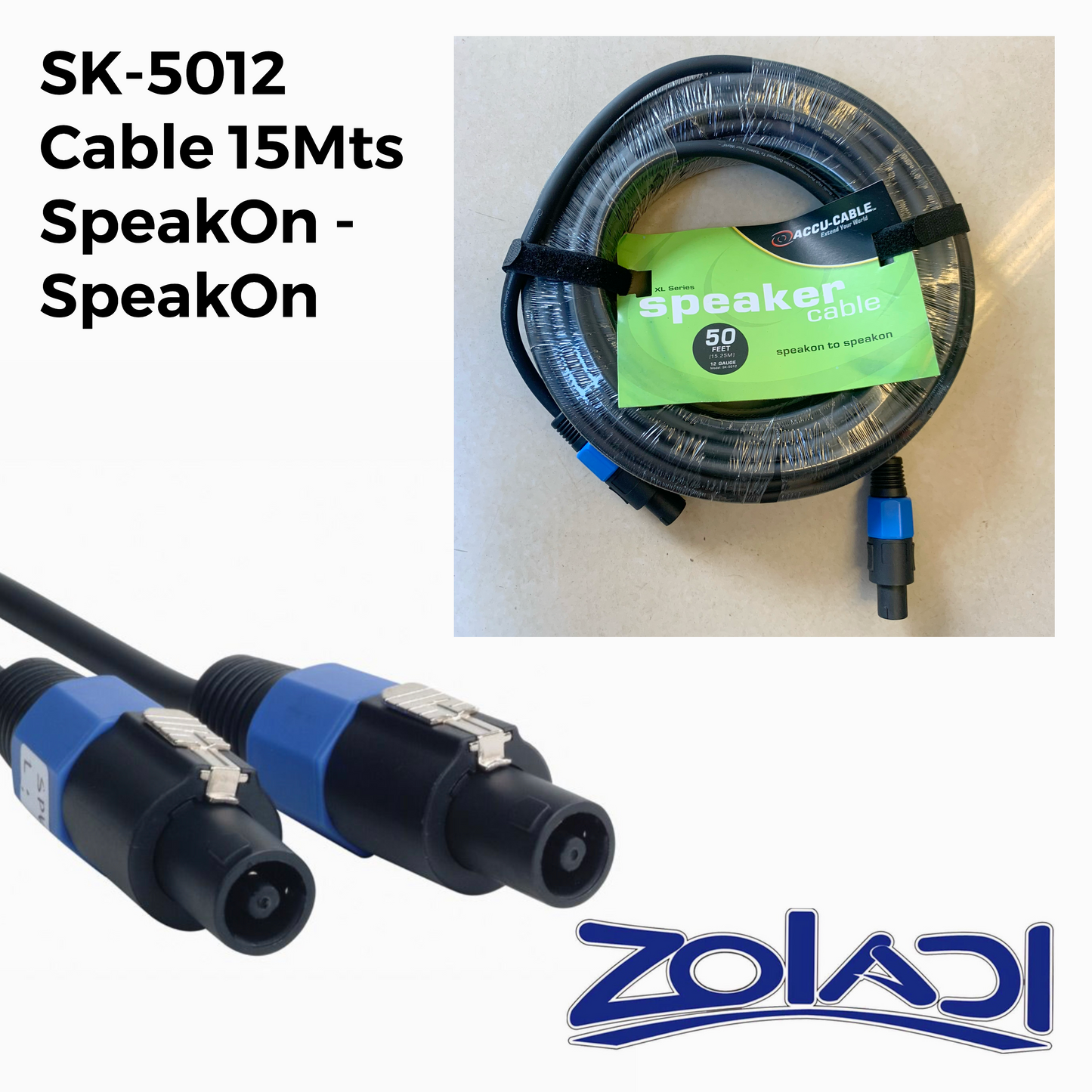 SK5012 Cable SpeakOn a SpeakOn  15Mts
