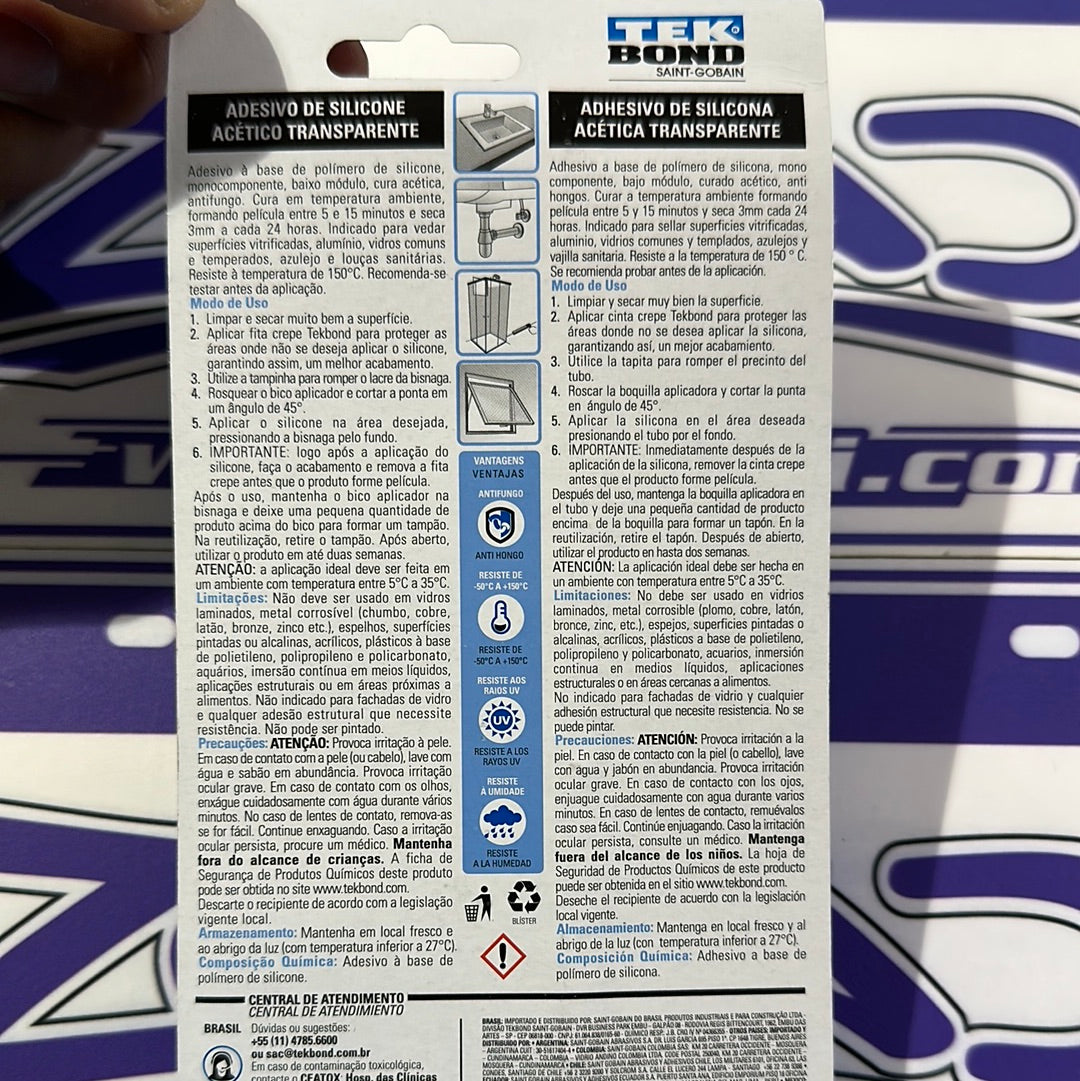 Silicona 50G Transparente TEKBOND